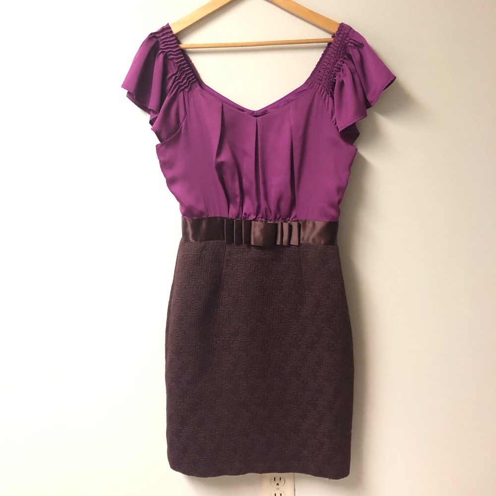 Max & Cleo purple cocktail dress size 4